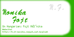 monika fojt business card